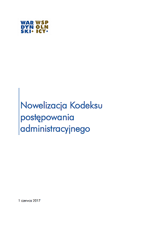 Nowelizacja Kodeksu postępowania administracyjnego